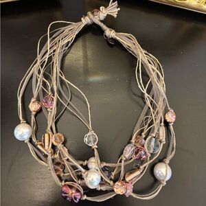 Authentic Falsi Gioielli Elegant Multi-Strand Beaded Necklace